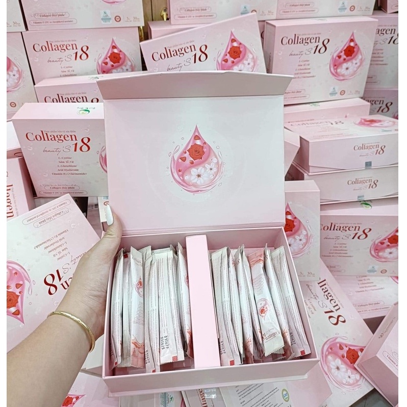 [Chính Hãng] Collagen Thanh Mộc Hương Beauty'S18 Dạng Bột Cốm Thủy Phân, Glutathion, Sâm Tố Nữ, Mờ Nám, Sáng Da
