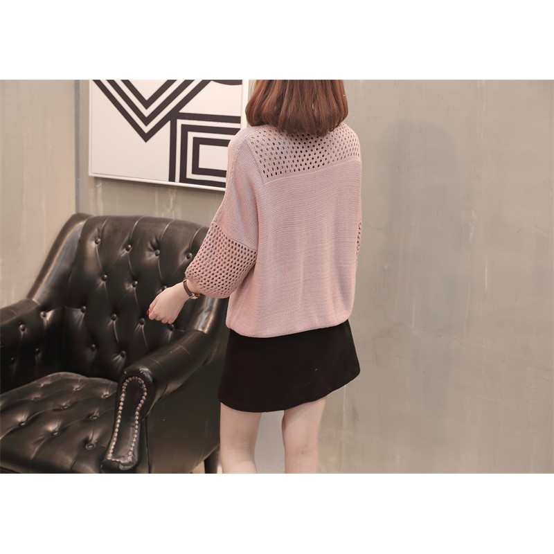 Áo len nữ thời trang thu đông, Áo len lưới cánh rơi nữ  xinh nhiều màu lựa chọn Al17