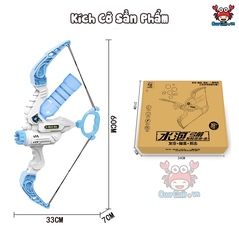 Cung bắn bong bóng, cung tên bắn nước đồ chơi ngoài trời mẫu súng nước bắn bong bóng cỡ lớn cho bé vui chơi vận động