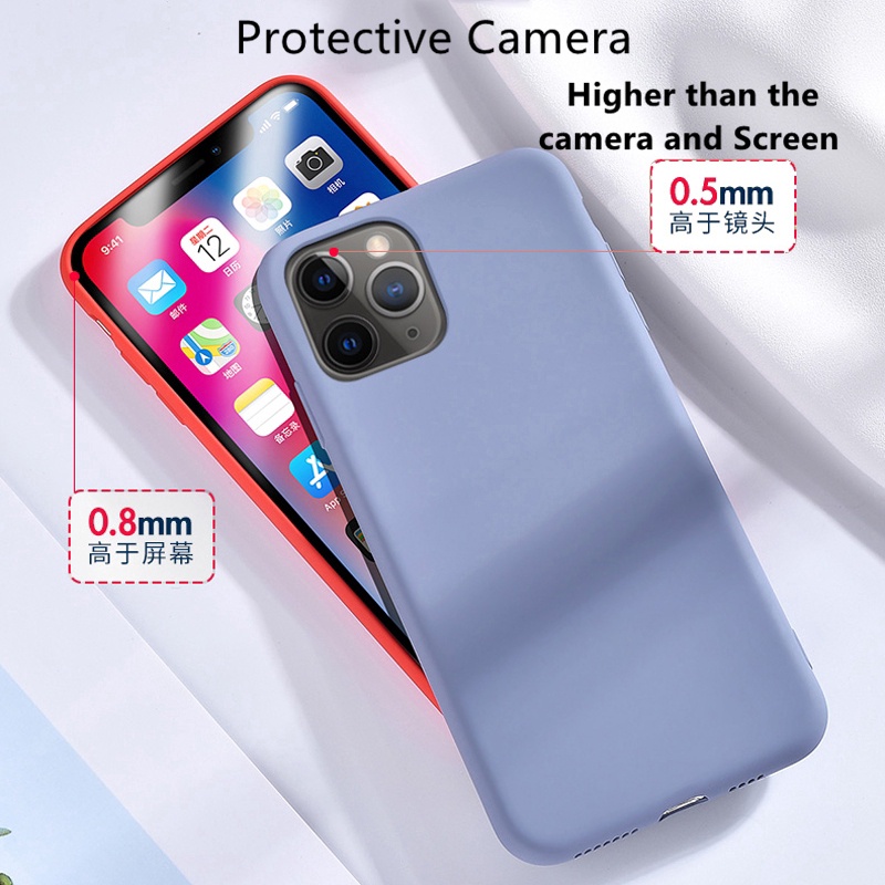 Ốp điện thoại silicon chống sốc thích hợp cho iPhone 11 Pro X Xs Max Xr 6 7 8 Plus