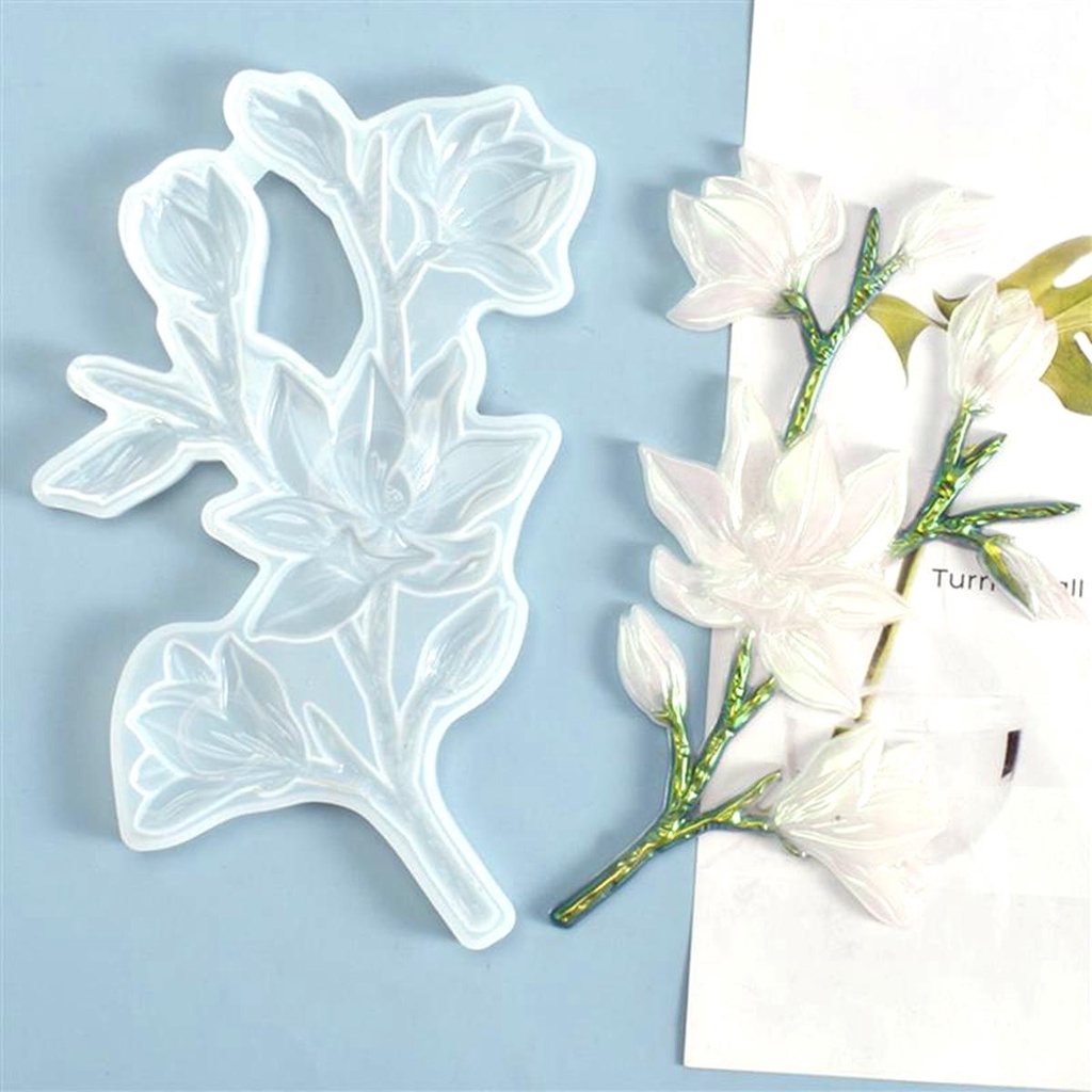 YIYU Khuôn Đất Sét Hình Nhánh Hoa Làm Trang Sức Thủ Công DIY