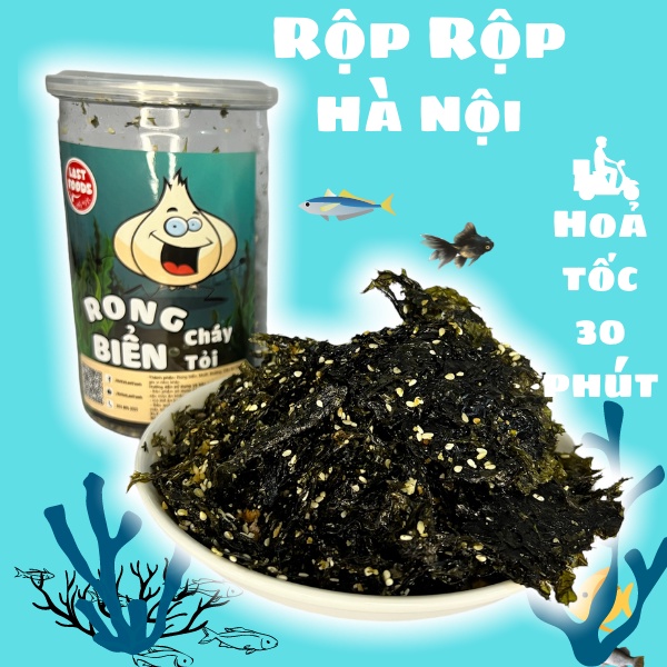 Rong biển cháy tỏi Rốp Rốp 160gr - Hũ pet 750ml - chuẩn vị biển cả, ăn là mê, khó cưỡng lại được dumbum