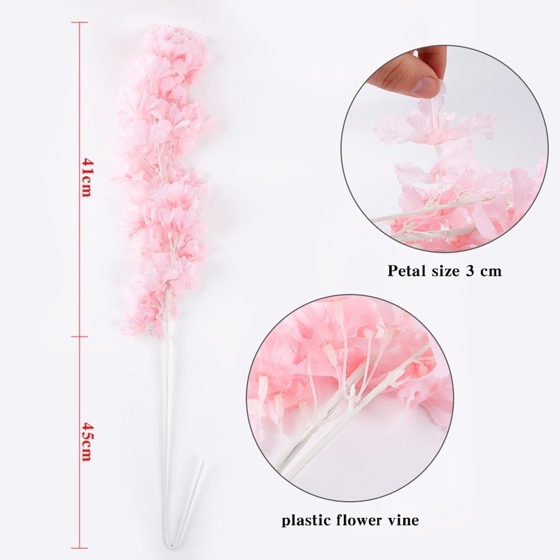 1 Bó Hoa Tuyết Giả Bằng Lụa 90cm Trang Trí Tiệc Cưới