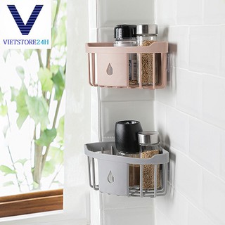 Kệ góc mini dán tường nhà tắm, nhà bếp tiện dụng