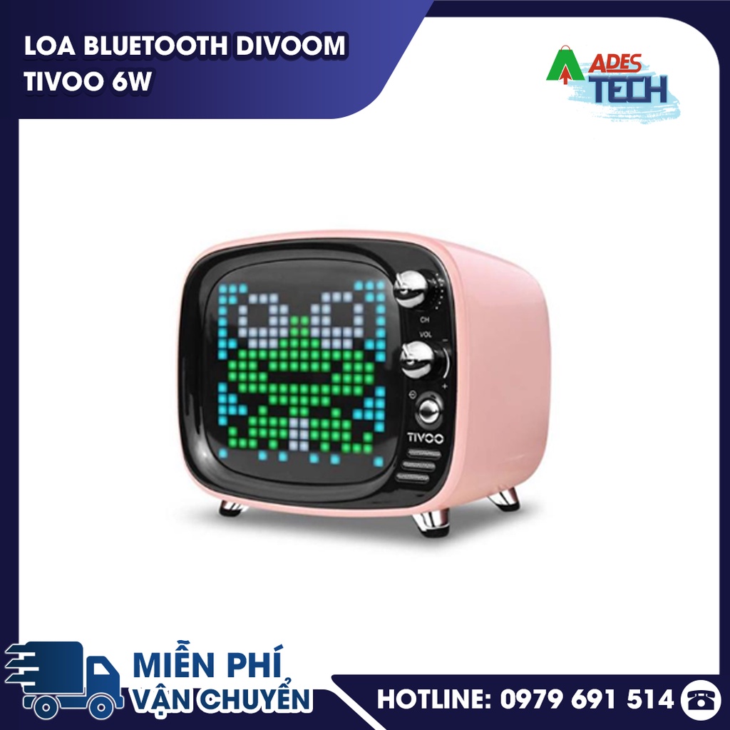 Loa Bluetooth Divoom Tivoo 6W - Bảo Hành Chính Hãng - Loa Không Dây, Hình Dáng Ti Vi Cổ