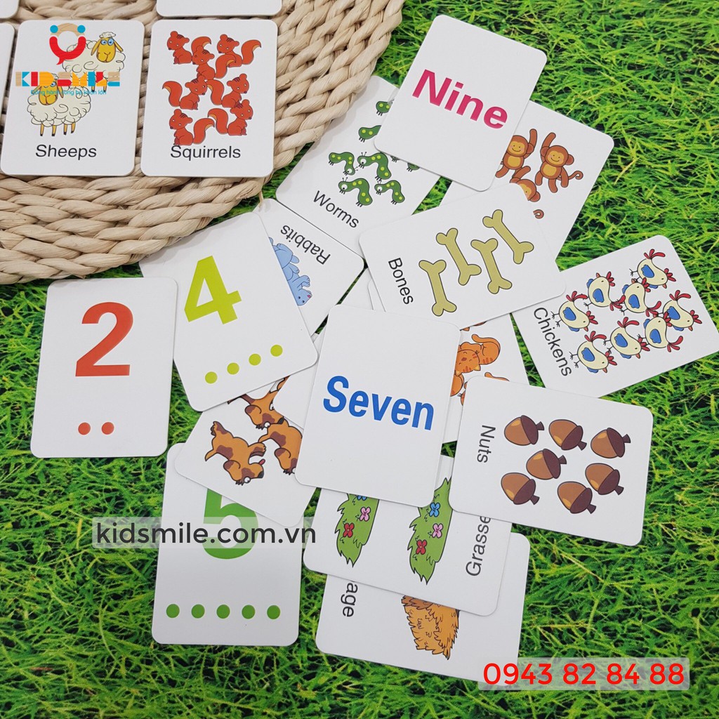 Đồ chơi phát triển trí tuệ, hộp thẻ học thông minh flashcard tiếng Anh cho bé từ 2 đến 6 tuổi - DOZKIDZ