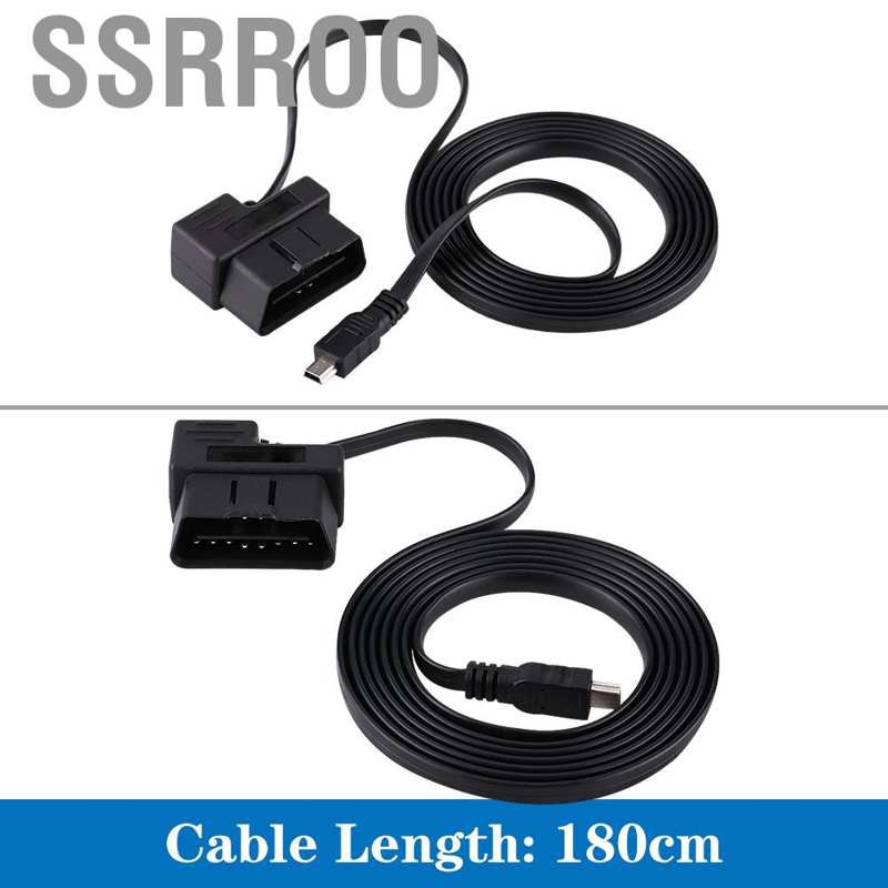 Dây cáp điều hợp mở rộng OBD-II EOBD 16 chân 180cm cho xe hơi