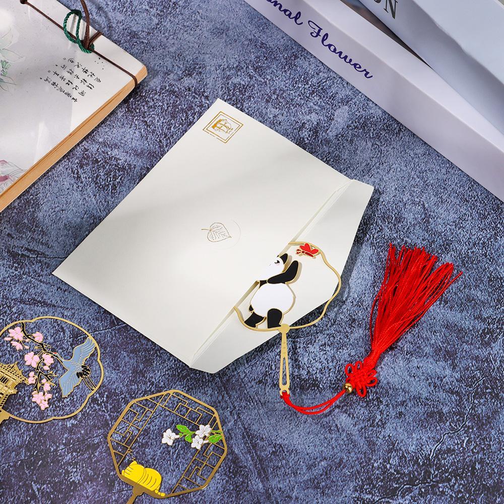 DORAW Thẻ Đánh Dấu Trang Sách Hình Đôi Cánh Bằng Đồng Thau Phối Tua Rua Độc Đáo