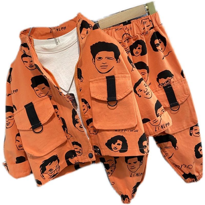 Bộ Quần Áo Thiết Kế Mới Thời Trang Mùa Xuân Thu Theo Phong Cách Hàn Quốc Cho Bé Trai