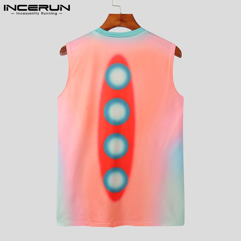 INCERUN Áo Ba Lỗ Thời Trang Hè Nhiều Màu Sắc Dành Cho Nam