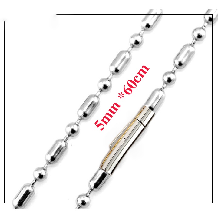 Dây chuyền trúc bi inox 5mm khóa gài vip sáng đẹp đem lại đẳng cấp, phong độ cho người đeo