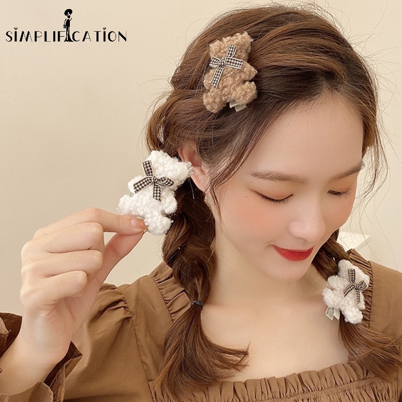 Kẹp Tóc Hình Gấu Nhồi Bông Dễ Thương Cho Nữ