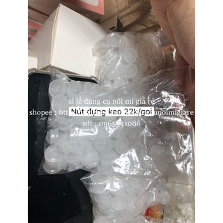 nút đựng keo + nút tạo fan (phụ kiện nối mi)