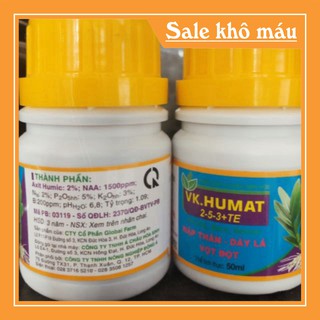 Phân Làm Mập Cây VK HUMAT 50ml - Mập Thân - Dày Lá - Vọt Đọt Chính hãng (Hàng Loại 1)