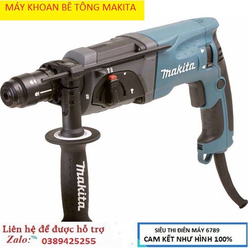 Máy khoan bê tông Makita HR2470-  3 chức năng khoan sắt, gỗ, khoan bê tông và đục bê tông