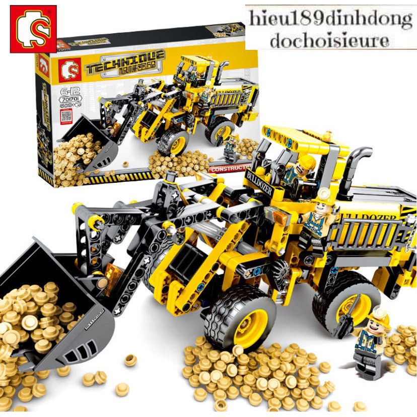 Lắp ráp xếp hình NOT Lego Technic701701 : Máy Xe Xúc ủi 688 mảnh