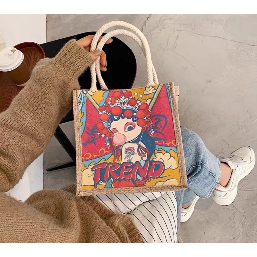 Túi cói túi tote mini đi biển nữ đẹp đi chơi thời trang dễ thương cute phong cách vintage