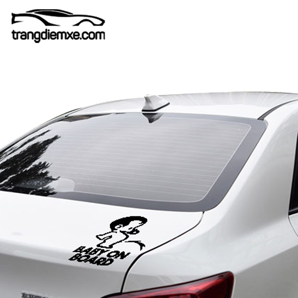 Decal Dán Xe Baby On Board Tem Dán Xe Siêu Dễ Thương Trangdiemxe