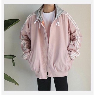 Áo khoác 3 line phối nón xám