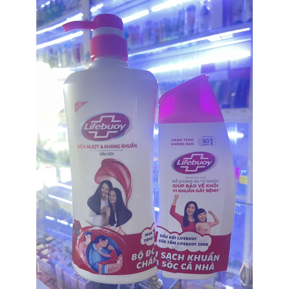 Dầu gội Lifebuoy 640g, tặng kem sữa tắm 200g