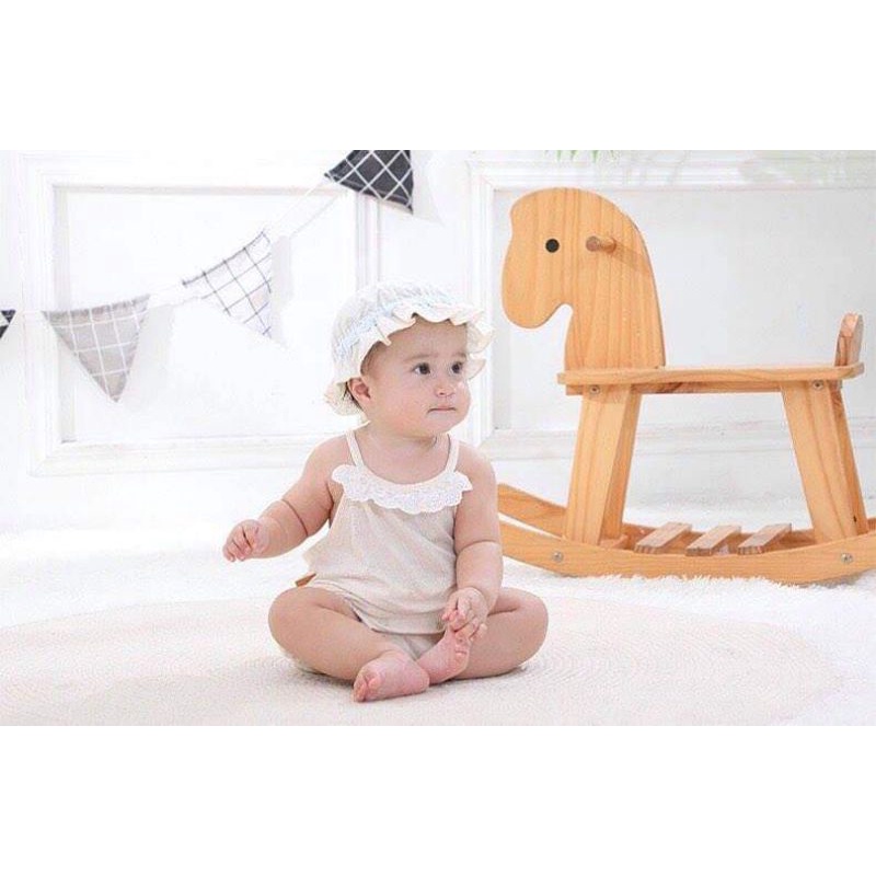 Body 2 Dây Mỏng Mát Cotton Organic Mùa Hè Bé Gái