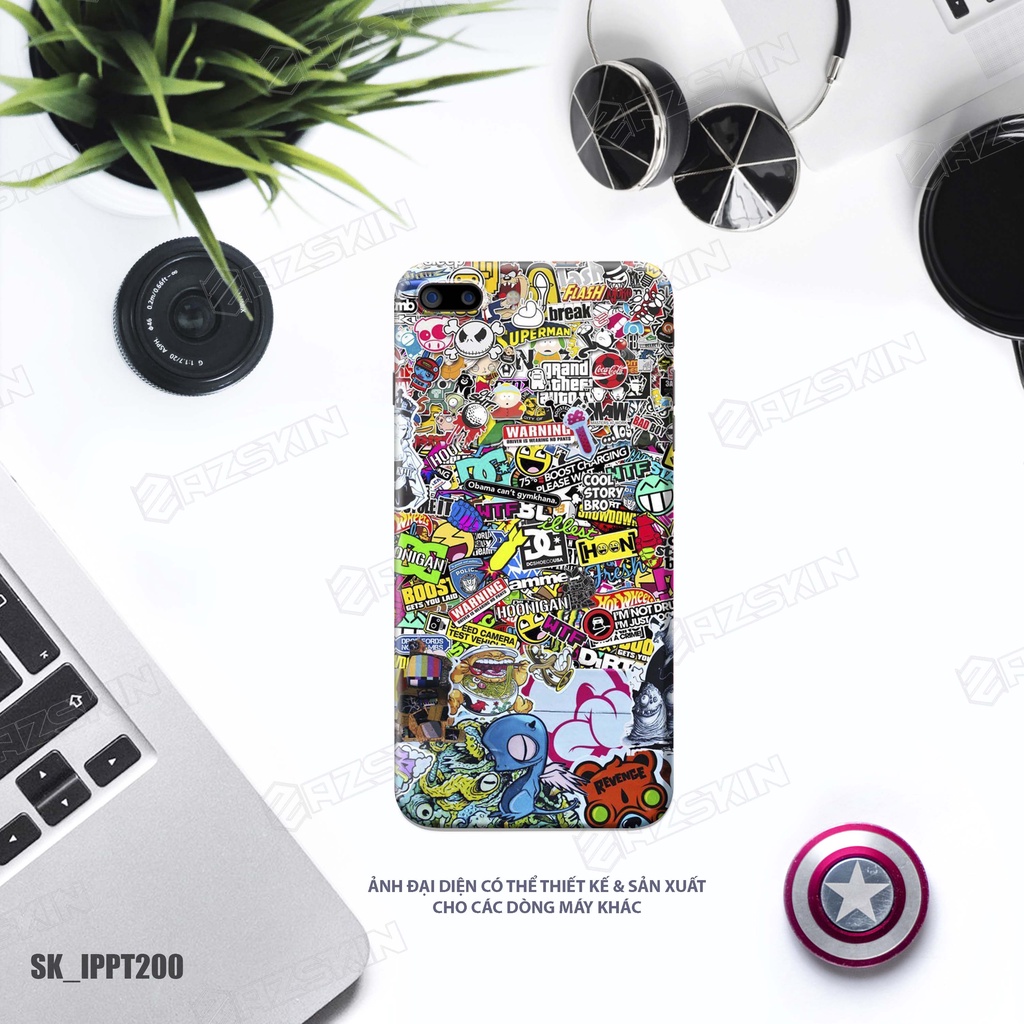 Miếng Dán Skin Pattern Vui Nhộn IPhone 7/13 Pro Max |SK_IPPT200| Chất Liệu 3M Cao Cấp, Hình In sắc Nét, Khuôn Cắt CNC