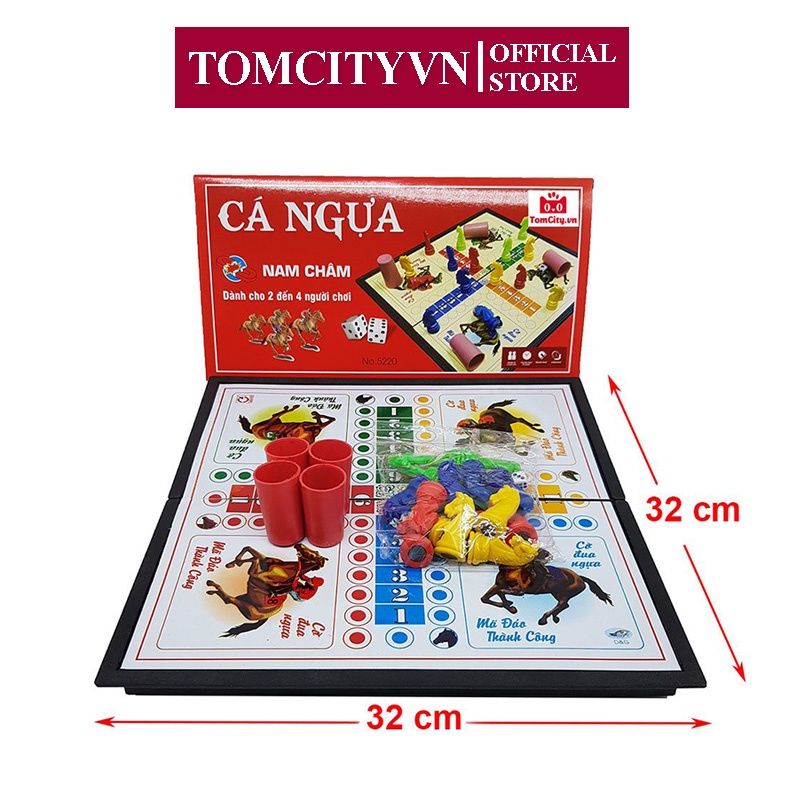 Đồ chơi trẻ em Cờ cá ngựa nam châm TOMCITY việt nam 5220 cao cấp 32x32CM