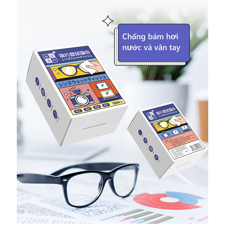 Khăn lau kính Jiezhiliangpin , khăn giấy chống bám hơi nước, giấy lau kính chống mờ sương, mồ hôi, chống nhờn