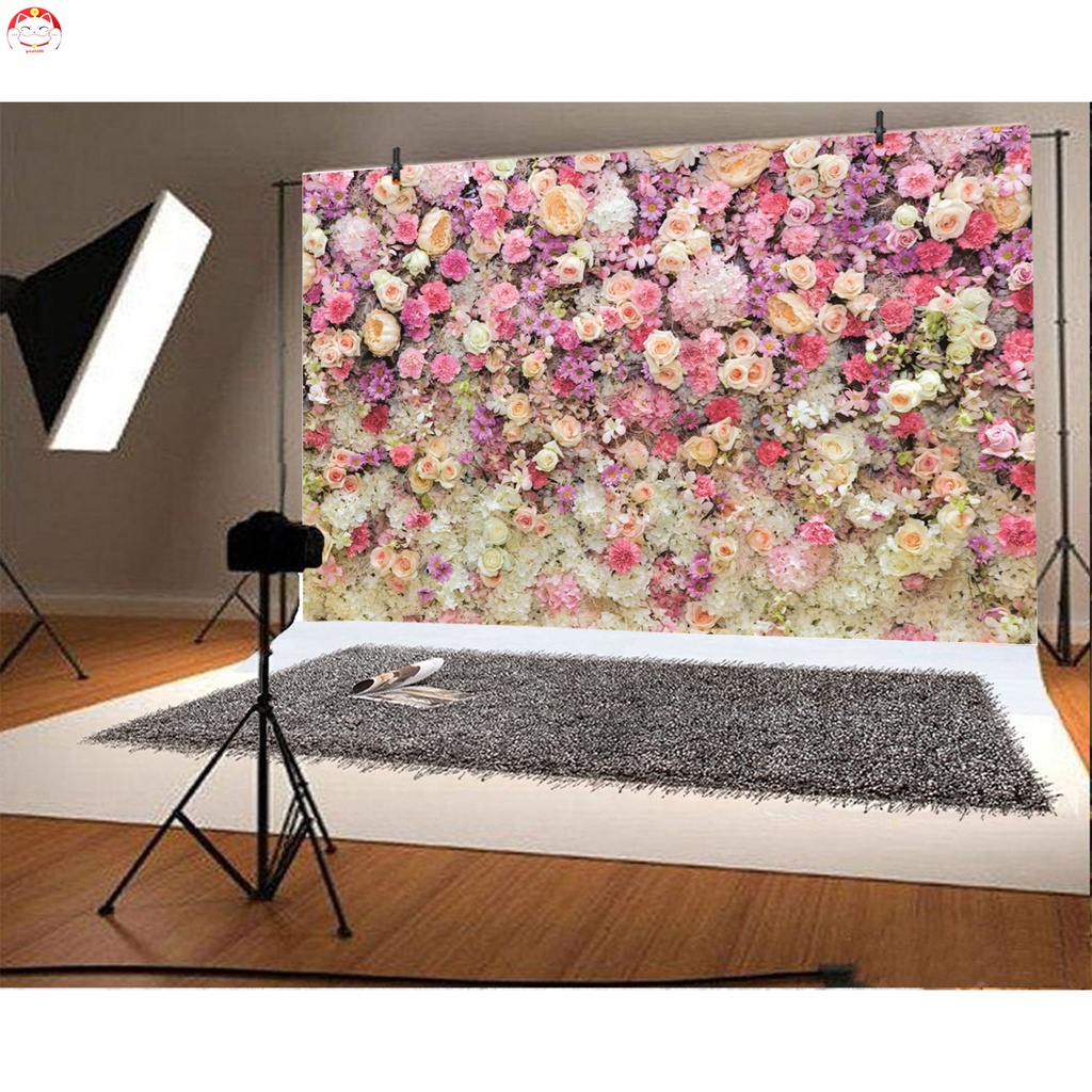 Phông nền chụp ảnh in hình hoa 3D bằng vải vinyl 120x80cm nhiều mẫu tùy chọn