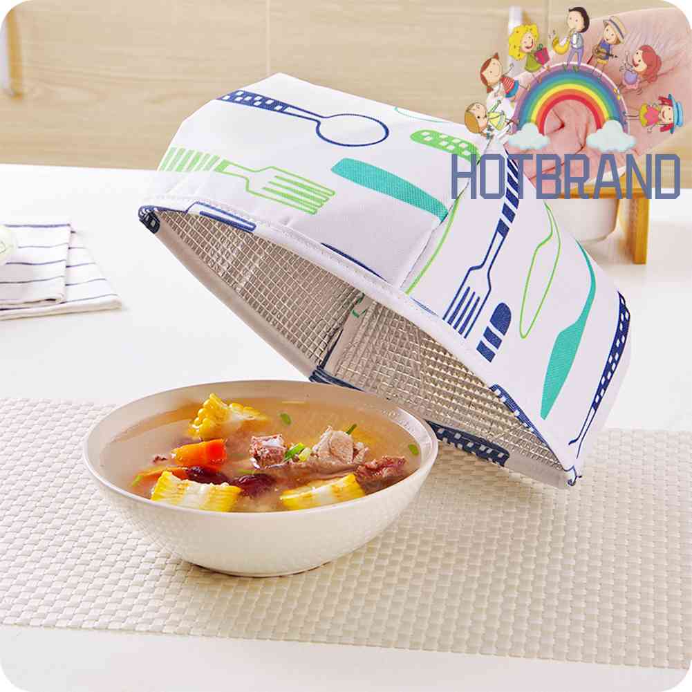 Lồng Bàn Đậy Thức Ăn Bằng Lá Nhôm Cách Nhiệt Chống Ruồi Muỗi Có Thể Gấp Gọn