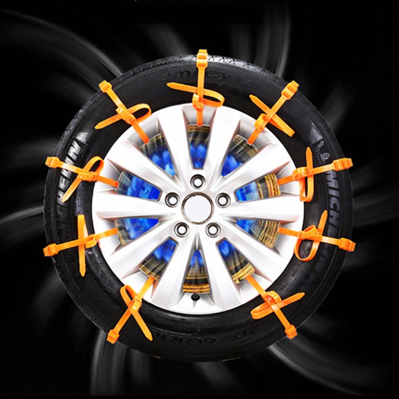 Set 10 Dây Xích Gắn Bánh Xe Chống Trượt An Toàn Khi Đi Tuyết Vào Mùa Đông
