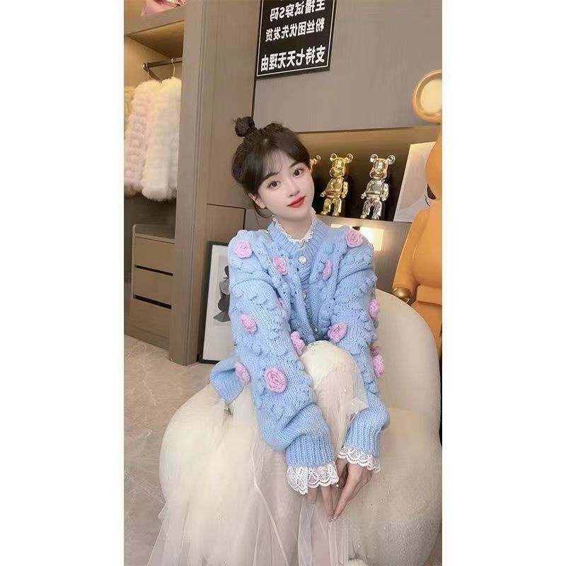 Áo Sweater In Họa Tiết Bầu Trời Xanh Thời Trang Mùa Thu 2022 Cho Nữ