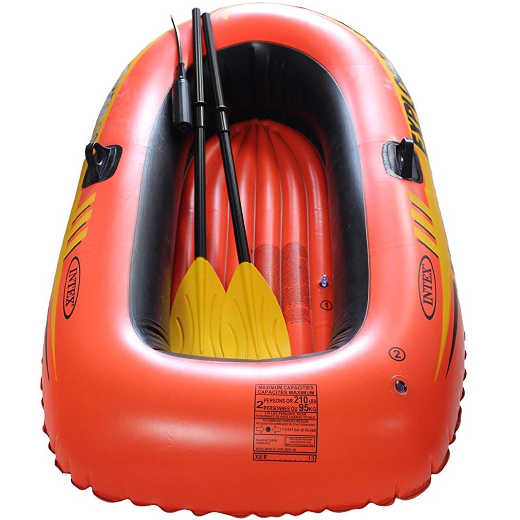 Thuyền bơm hơi  EXPLORER 200 kèm bơm tay , mái trèo