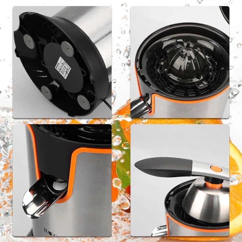 Máy vắt cam, ép cam HAEGER HG-622 bằng inox cao cấp cong xuất 85w