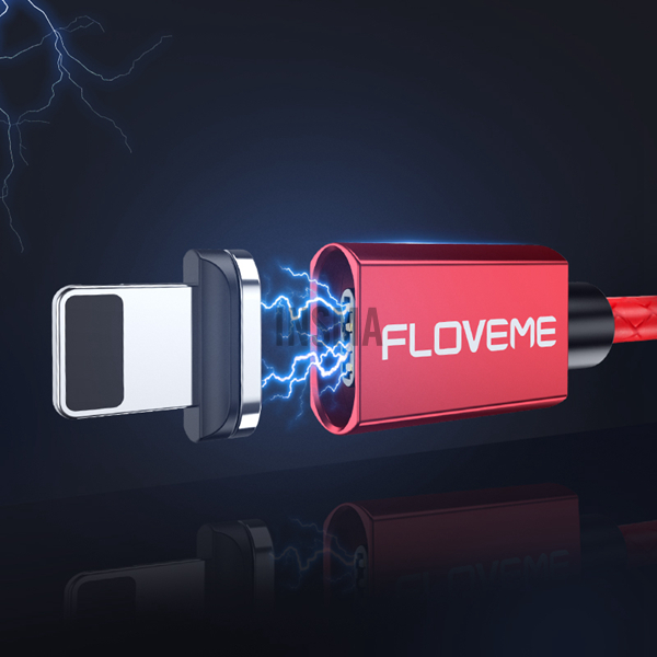 FLOVEME 3A LED Magnetic Cable Type-C USB Fast Charger Data 1M For Samsung Xiaomi Insma