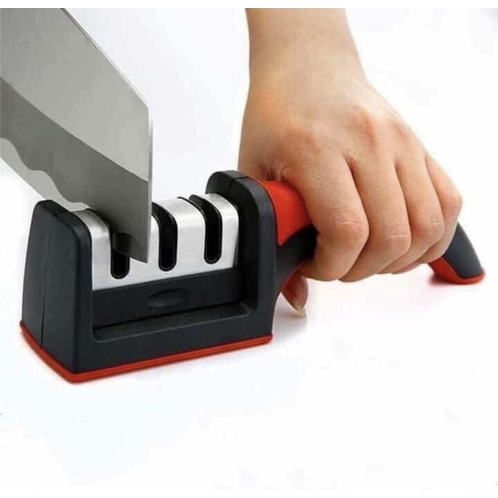 Dụng cụ mài dao kéo cầm tay 3in1, mài dao nhanh sắc bén siêu tiện lợi
