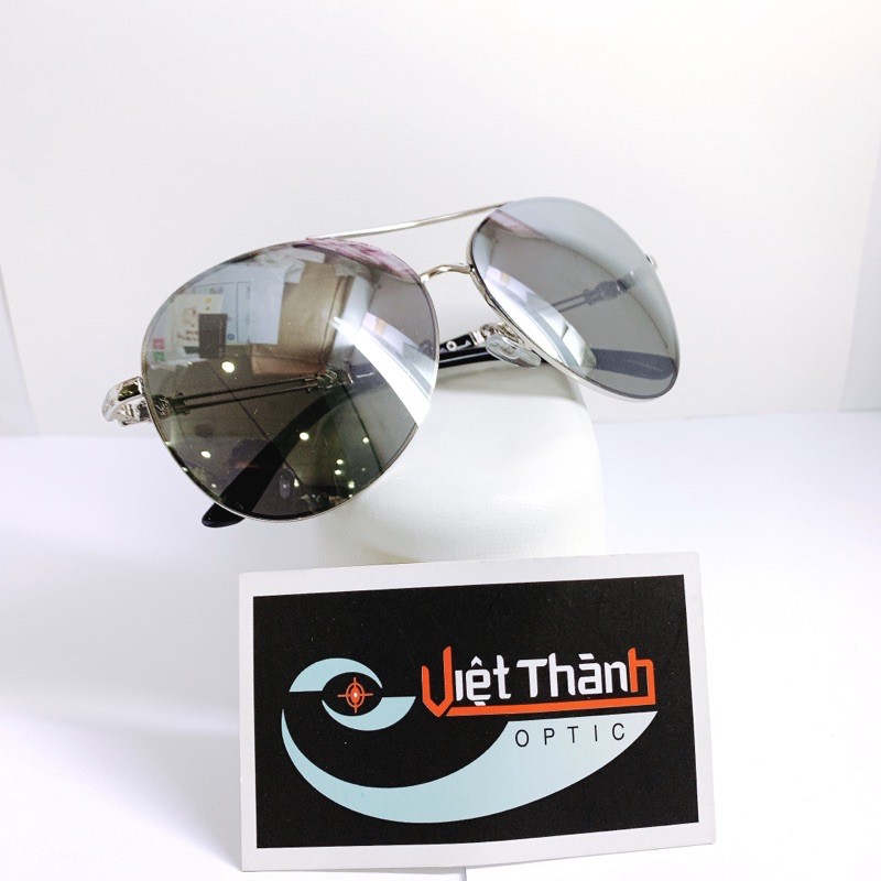 Kính Mát Tráng Gương Bạc Mắt Chéo Thời Trang Phi Công