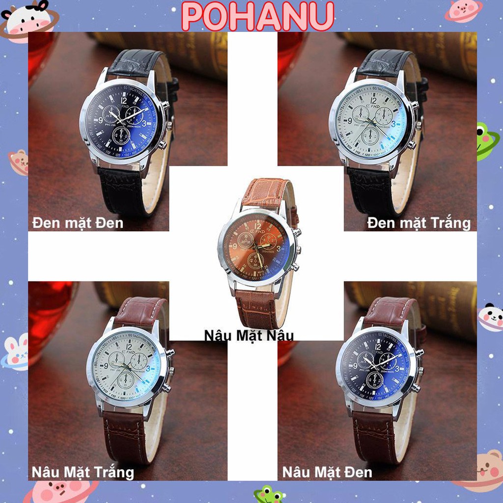 Đồng hồ nam thời trang cao cấp dây da CFHD DH101
