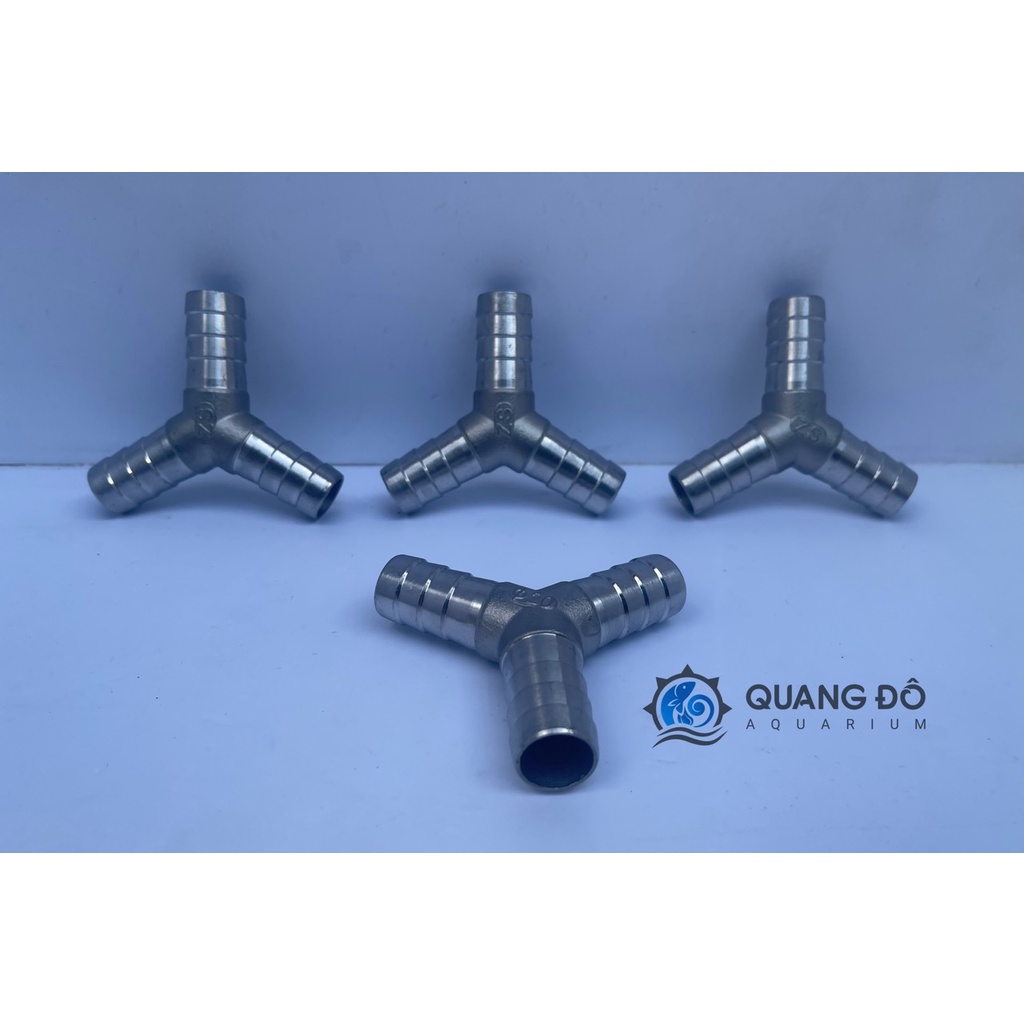 Y Chia Nước Inox - Y Inox - Y Phi 20 - Y Chia 3 Bơm Marine Bơm Chaning - Chuẩn dây chống gập F16