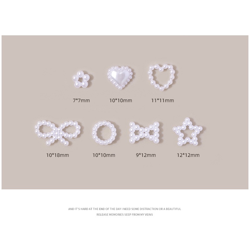 10 Phụ kiện đính móng tay ANNIES ngọc trai trắng sáng ba chiều