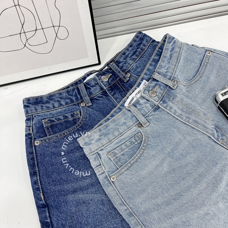 Quần short nữ chất jean ống gập lai MIEU - JJL11