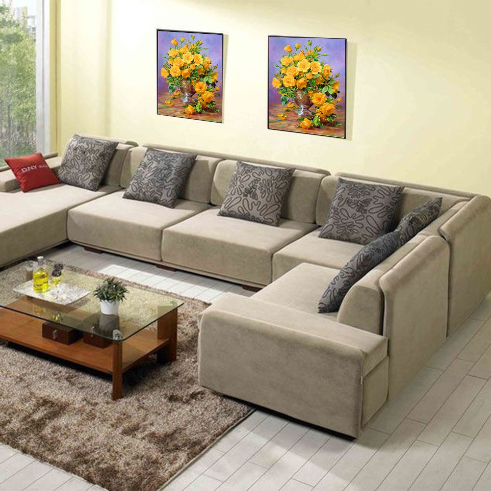 Tranh Đính Hạt Thủ Công 5D Hình Bông Hoa Trang Trí Tự Hoàn Thành | BigBuy360 - bigbuy360.vn