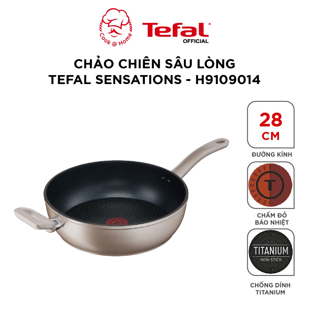 Chảo chiên sâu lòng Tefal Sensations size 28cm - H9109014