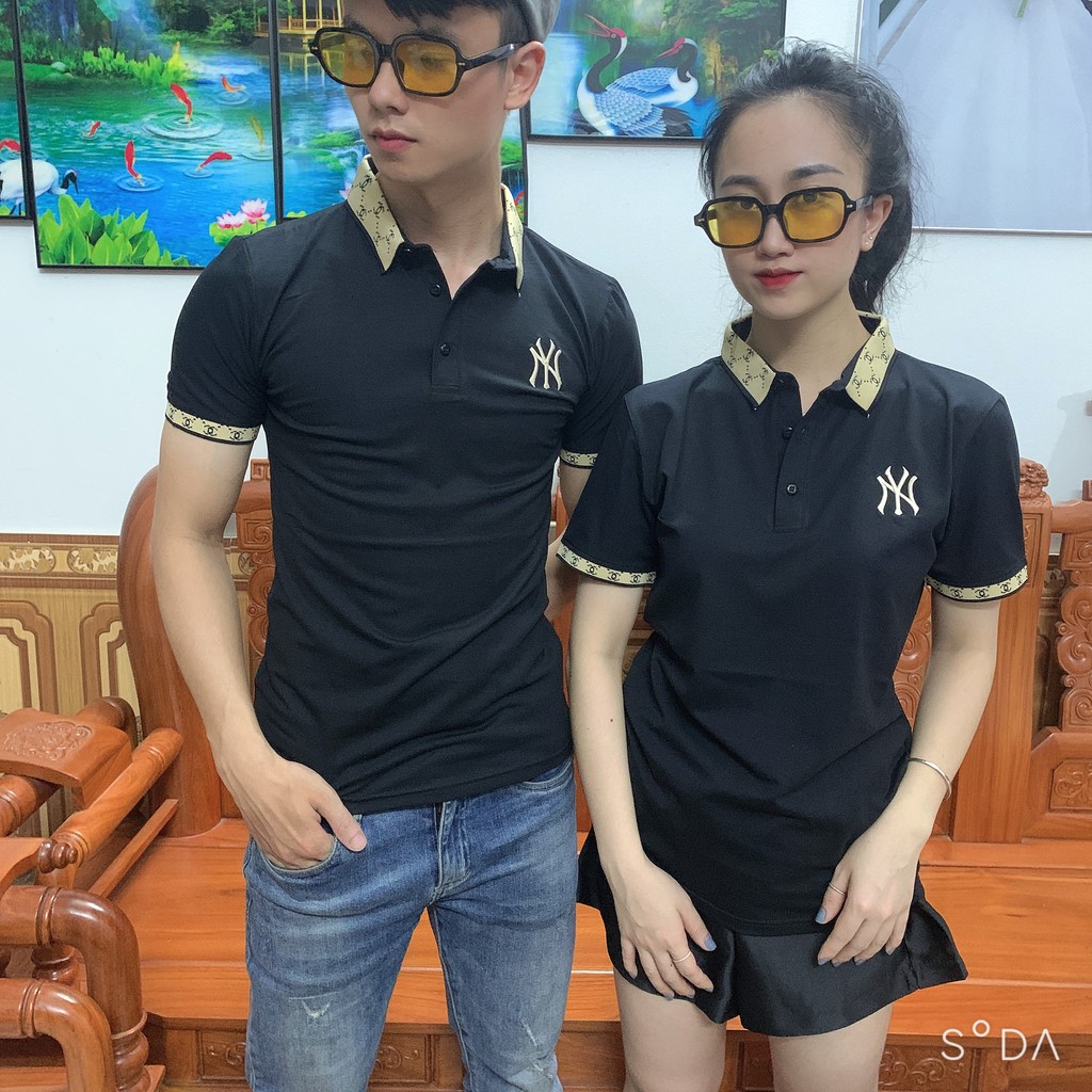 Áo Polo Nam Nữ Vải Cotton đẹp mịn mát, không nhăn không sù