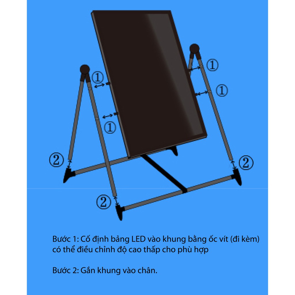 [14 bút] Bảng LED huỳnh quang viết tay 60x80cm [HÀNG LOẠI 1 - SỬ DỤNG LED SIÊU SÁNG] | BigBuy360 - bigbuy360.vn