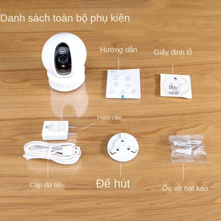 ♨☽Tầm nhìn ban đêm Fluorite Cloud Starlight 3MP Camera siêu HD 360 độ Giám sát toàn cảnh WiFi di động <