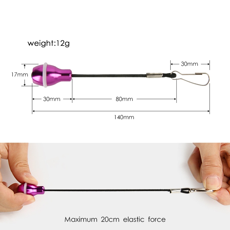 Qq * Dây Buộc Cần Câu Cá / Chèo Thuyền Kayak Có Đèn Phát Sáng Trong Bóng Tối Bằng Dây Kim Loại Có Thể Thu Gọn