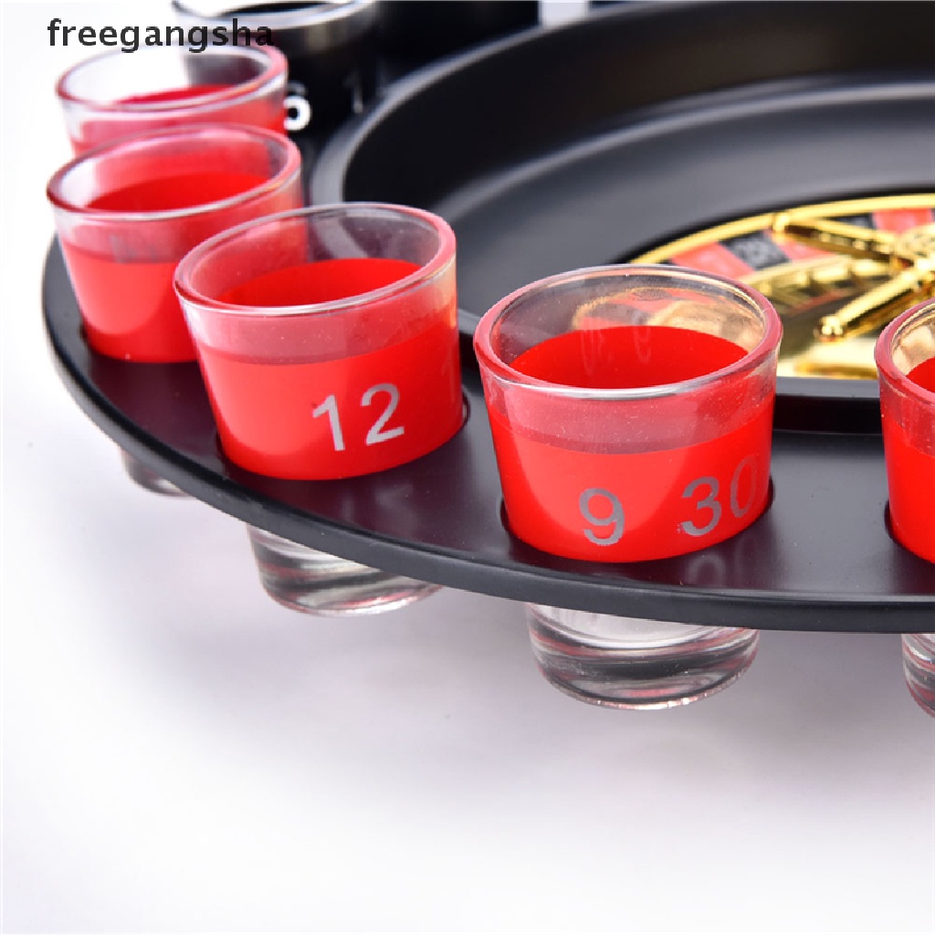 [FREG] Roulette Wheel 16 Shot Adult Party Drinking Game Set Glass Casino Spin Hen Stag FDH
