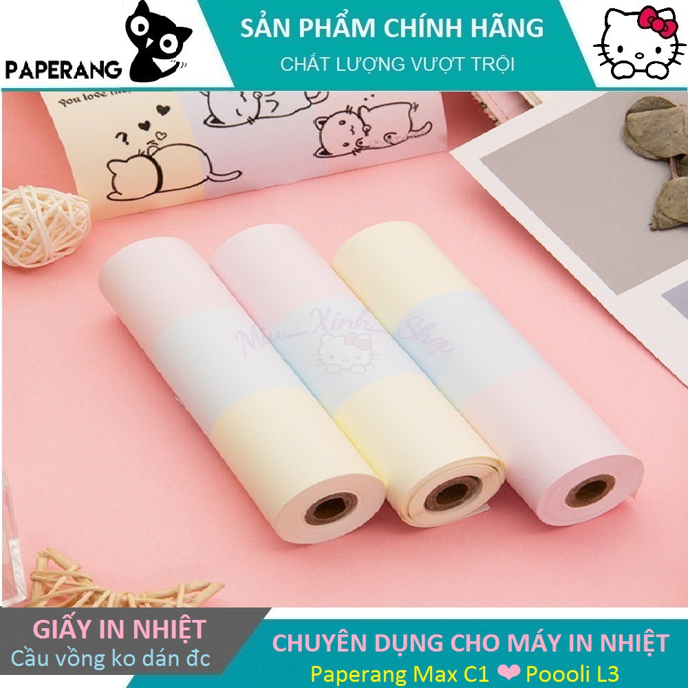 ❤ Chính hãng ❤ Tất cả giấy in nhiệt ❤ KT 107*30 - 110x30mm ❤ cho Poooli L3 - Paperang Max C1 - Peripage A9s max - A9 max