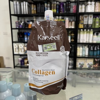 Hấp phủ lụa phục hồi tóc collagen karseell maca siêu mềm mượt tóc ý 500ml mpqo